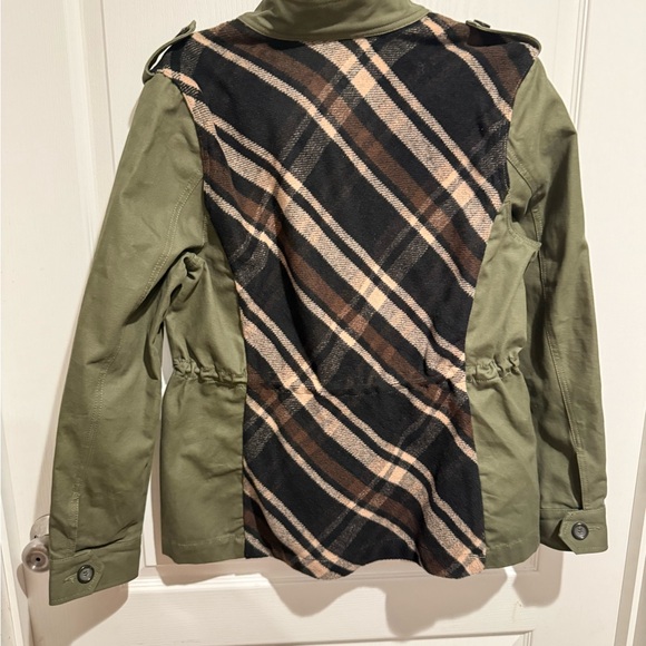 Lucky Brand army green canvas and fleece back utility jacket - Picture 3 of 6
